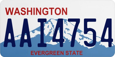WA license plate AAI4754
