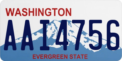 WA license plate AAI4756