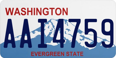 WA license plate AAI4759