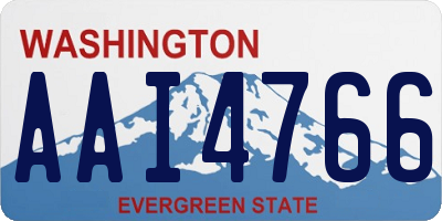 WA license plate AAI4766