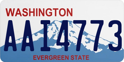 WA license plate AAI4773