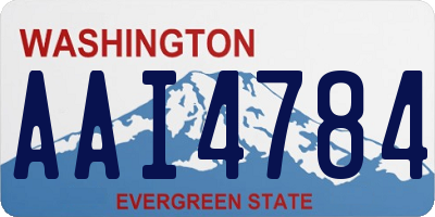 WA license plate AAI4784