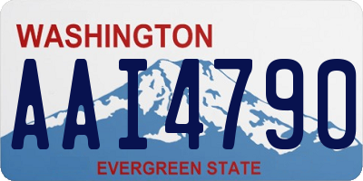 WA license plate AAI4790