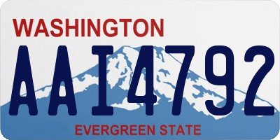WA license plate AAI4792