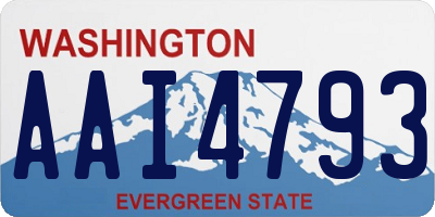 WA license plate AAI4793
