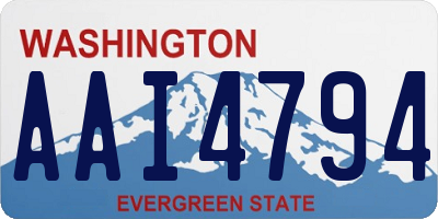 WA license plate AAI4794