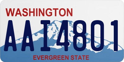 WA license plate AAI4801