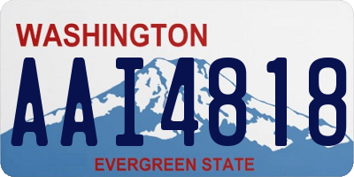 WA license plate AAI4818