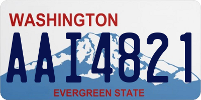 WA license plate AAI4821