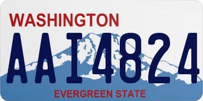 WA license plate AAI4824