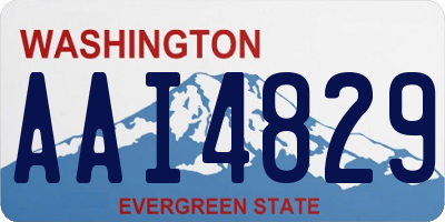 WA license plate AAI4829