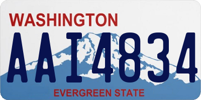 WA license plate AAI4834