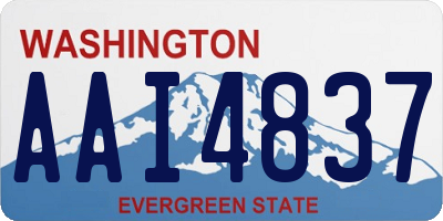 WA license plate AAI4837
