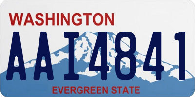 WA license plate AAI4841