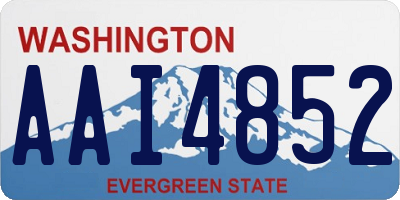 WA license plate AAI4852
