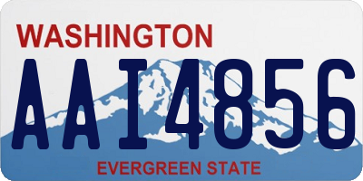 WA license plate AAI4856