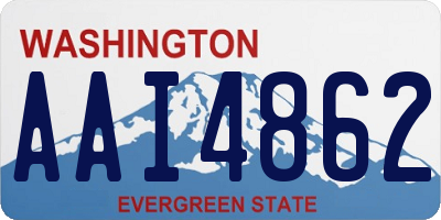 WA license plate AAI4862