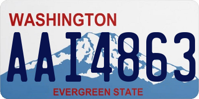 WA license plate AAI4863