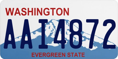 WA license plate AAI4872