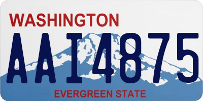 WA license plate AAI4875