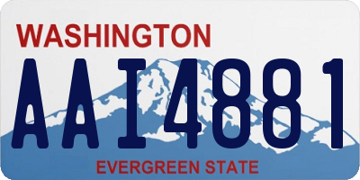 WA license plate AAI4881