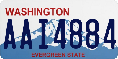 WA license plate AAI4884