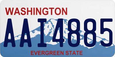 WA license plate AAI4885