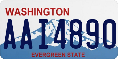 WA license plate AAI4890