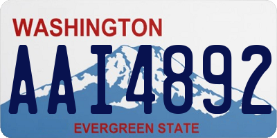 WA license plate AAI4892