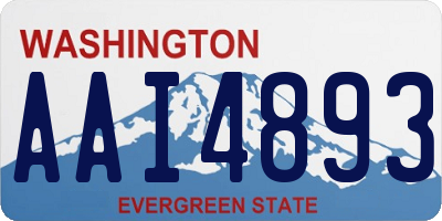 WA license plate AAI4893