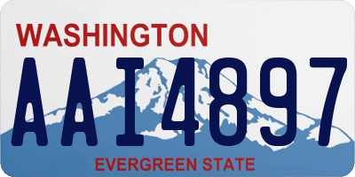 WA license plate AAI4897