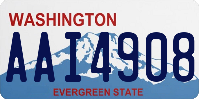 WA license plate AAI4908