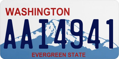 WA license plate AAI4941