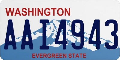 WA license plate AAI4943