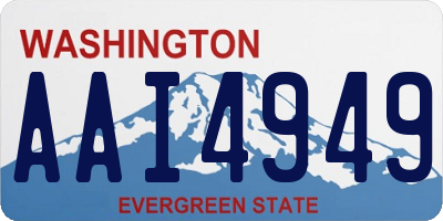 WA license plate AAI4949