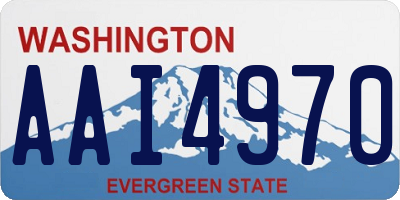 WA license plate AAI4970