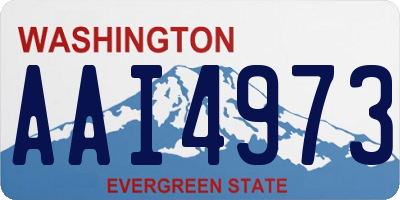 WA license plate AAI4973