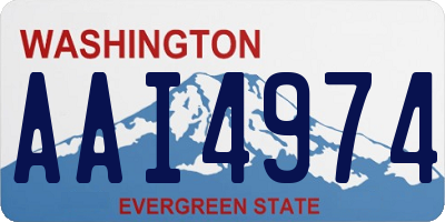 WA license plate AAI4974