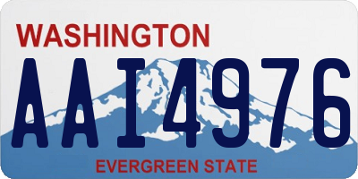 WA license plate AAI4976