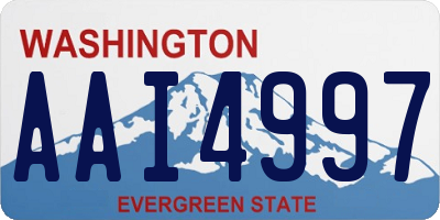 WA license plate AAI4997