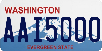 WA license plate AAI5000
