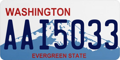 WA license plate AAI5033