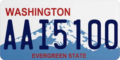 WA license plate AAI5100