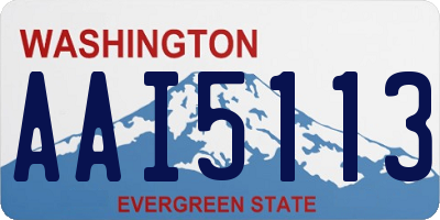 WA license plate AAI5113