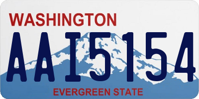 WA license plate AAI5154