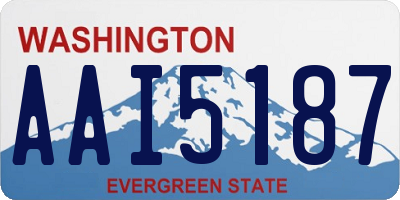 WA license plate AAI5187