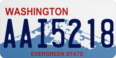 WA license plate AAI5218