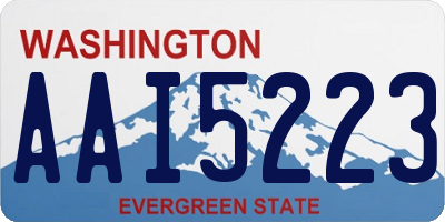 WA license plate AAI5223