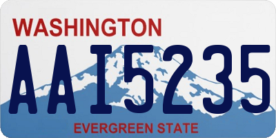 WA license plate AAI5235