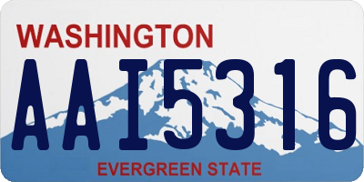 WA license plate AAI5316